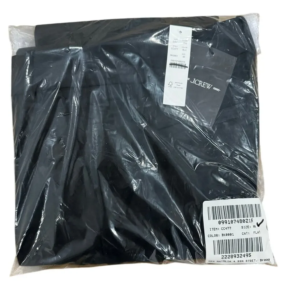 J.Crew Natalia pant in four-season stretch Black Size 00 NWT